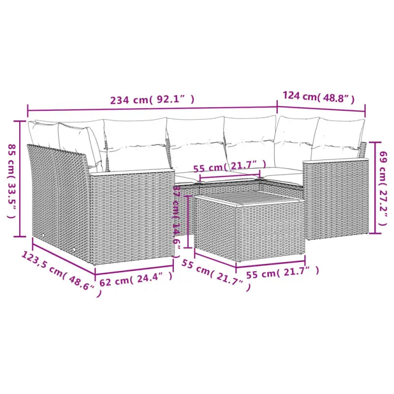 Lounge tuinset van zwart materiaal met gepoedercoat staal en waterdichte tas - Tuinsets