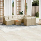 Lounge Tuinset van Zwart Materiaal met Gepoedercoat Staal Afmetingen - beige en crèmekleurig - Tuinsets