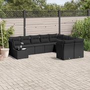 Lounge Tuinset van Zwart Materiaal met Waterdichte Tas en Gepoedercoat Staal - Tuinsets