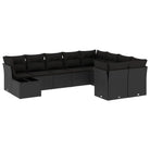 Lounge Tuinset van Zwart Materiaal met Waterdichte Tas en Gepoedercoat Staal - Tuinsets