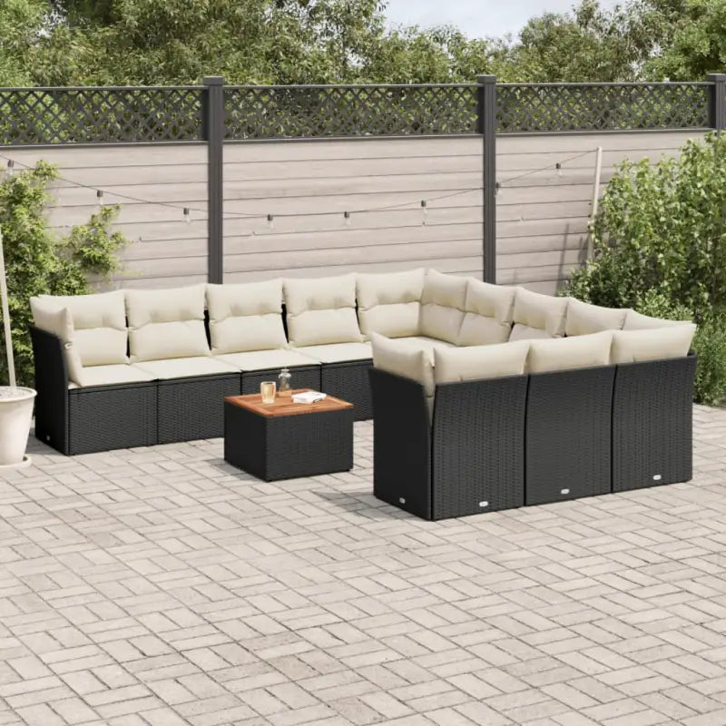 Lounge tuinset van zwart materiaal met waterdichte tas en gepoedercoat staal - Tuinsets