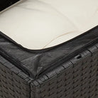 Lounge tuinset van zwart materiaal met waterdichte tas en gepoedercoat staal - Tuinsets