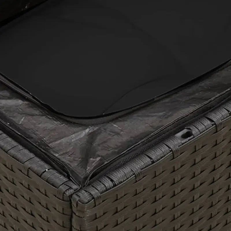 Lounge Tuinset van zwart materiaal met waterdichte tas en gepoedercoat staal - Tuinsets