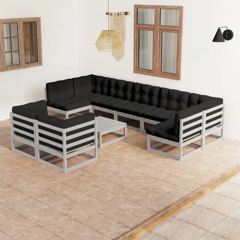 Lounge tuinset voor ontspanning en gezelligheid - Grijs / Ja - Tuinsets