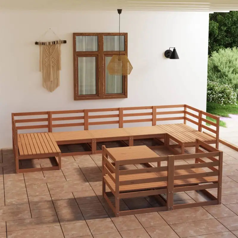 Lounge tuinset voor ontspanning en gezelligheid - Honingbruin / Nee - Tuinsets