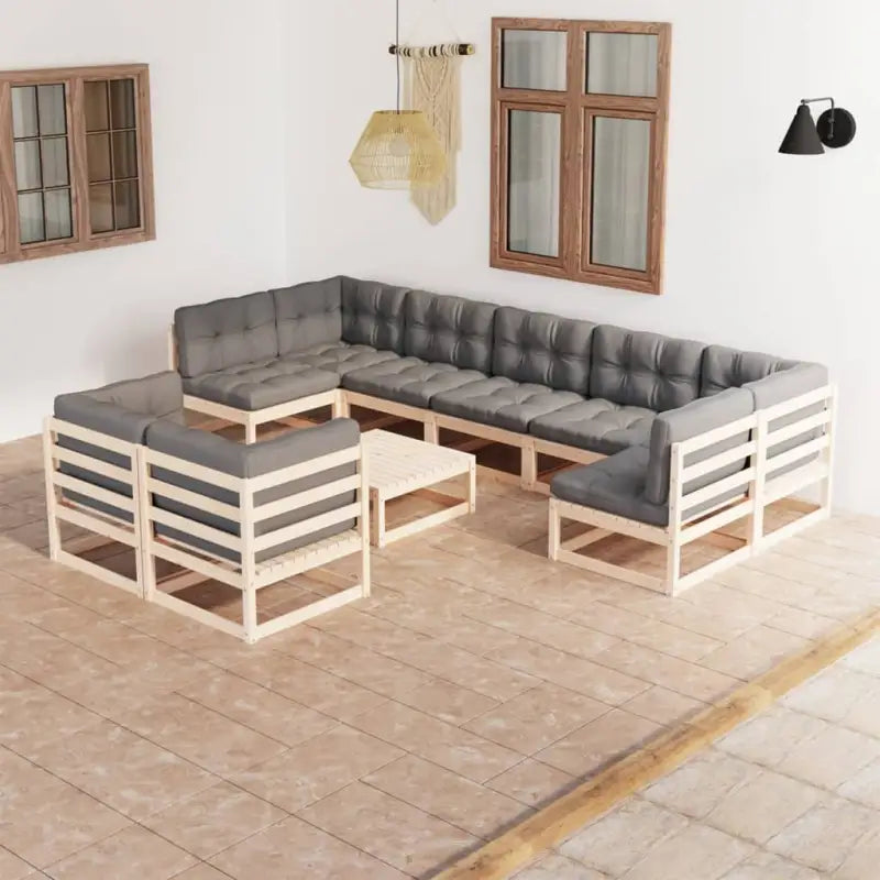 Lounge tuinset voor ontspanning en gezelligheid - Naturel / Ja - Tuinsets