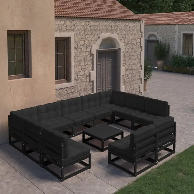 Lounge Tuinset voor Ontspanning en Gezelligheid - Zwart / Ja - Tuinsets