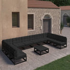 Lounge Tuinset voor Ontspanning en Gezelligheid - Zwart / Ja - Tuinsets