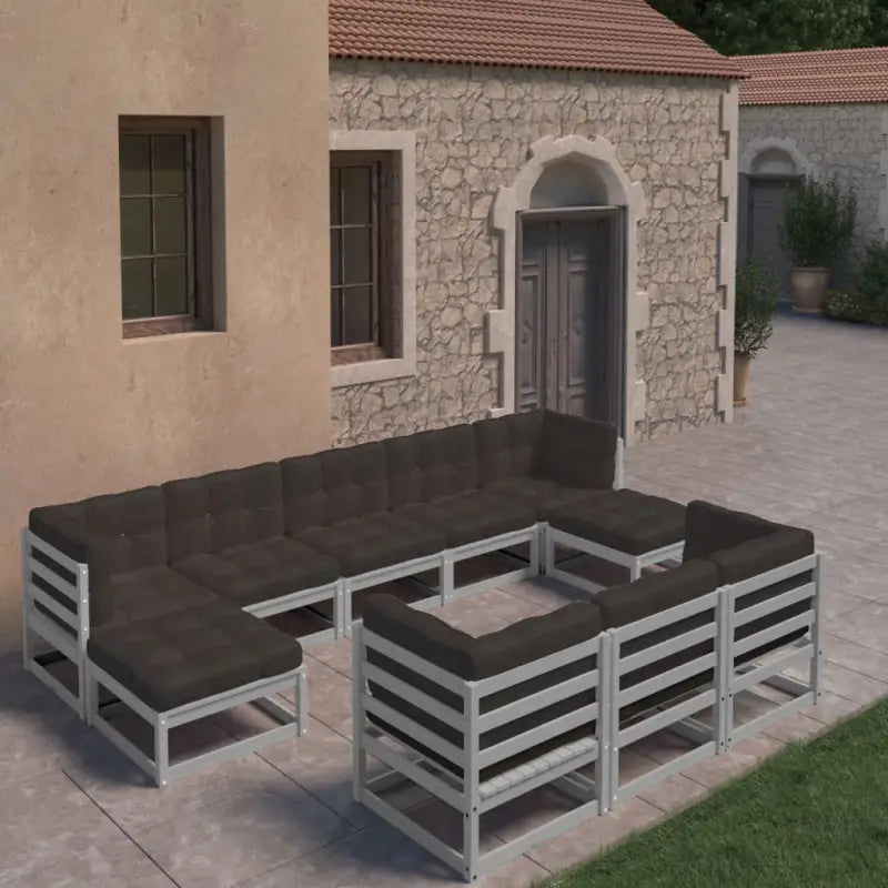 Lounge Tuinset voor Ontspanning en Samenkomst - Grijs / Ja - Tuinsets