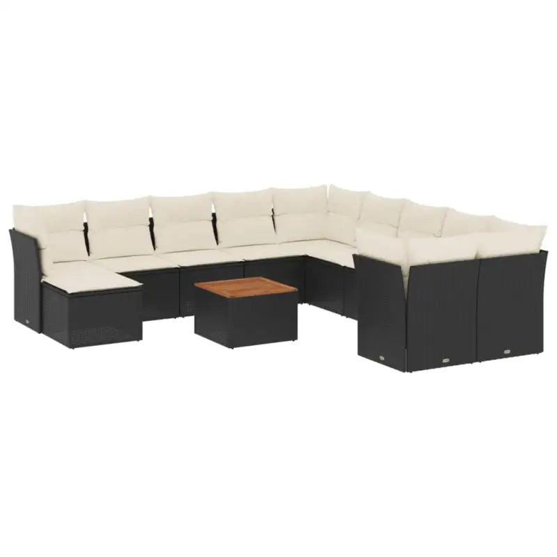 Lounge Tuinset Zwart met Waterdichte Tas en Gepoedercoat Staal - Tuinsets