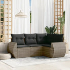 Lounge tuinsets in beige materiaal met waterdichte tas en gepoedercoat staal - grijs en donkergrijs / Zonder tafel