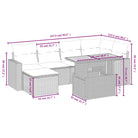 Lounge Tuinsets in Grijs Materiaal met Gepoedercoat Staal Afmetingen - Tuinsets