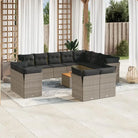 Lounge tuinsets in grijs materiaal met waterdichte tas en gepoedercoat staal - Tuinsets
