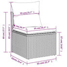 Lounge tuinsets in grijs materiaal met waterdichte tas en gepoedercoat staal - Grijs / met opbergruimte - Tuinsets