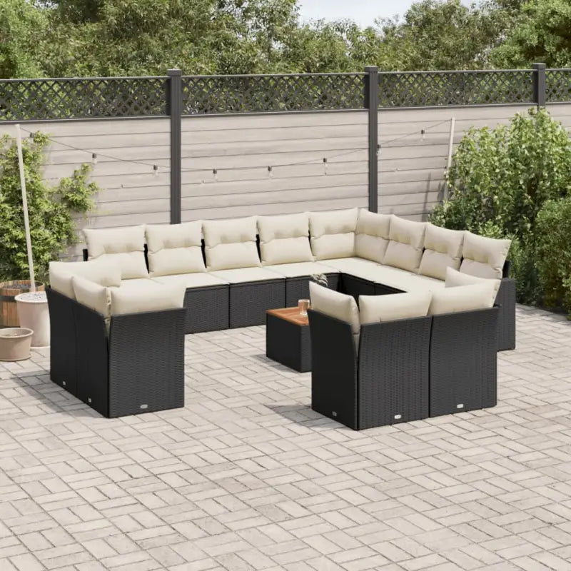 Lounge tuinsets in grijs materiaal met waterdichte tas en gepoedercoat staal - Zwart en crème - Tuinsets