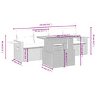 Lounge tuinsets in zwart materiaal met gepoedercoat staal en poly rattan - Tuinsets