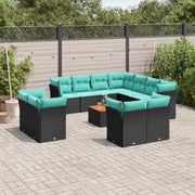 Lounge tuinsets met poly rattan en gepoedercoat staal afmetingen - Tuinsets