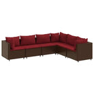 Lounge tuinsets met poly rattan en gepoedercoat staal hemelterwijl de afmetingen rugkussen comfortabel maken - Tuinsets