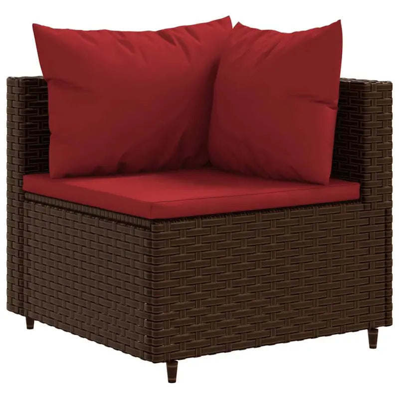 Lounge tuinsets met poly rattan en gepoedercoat staal hemelterwijl de afmetingen rugkussen comfortabel maken - Tuinsets