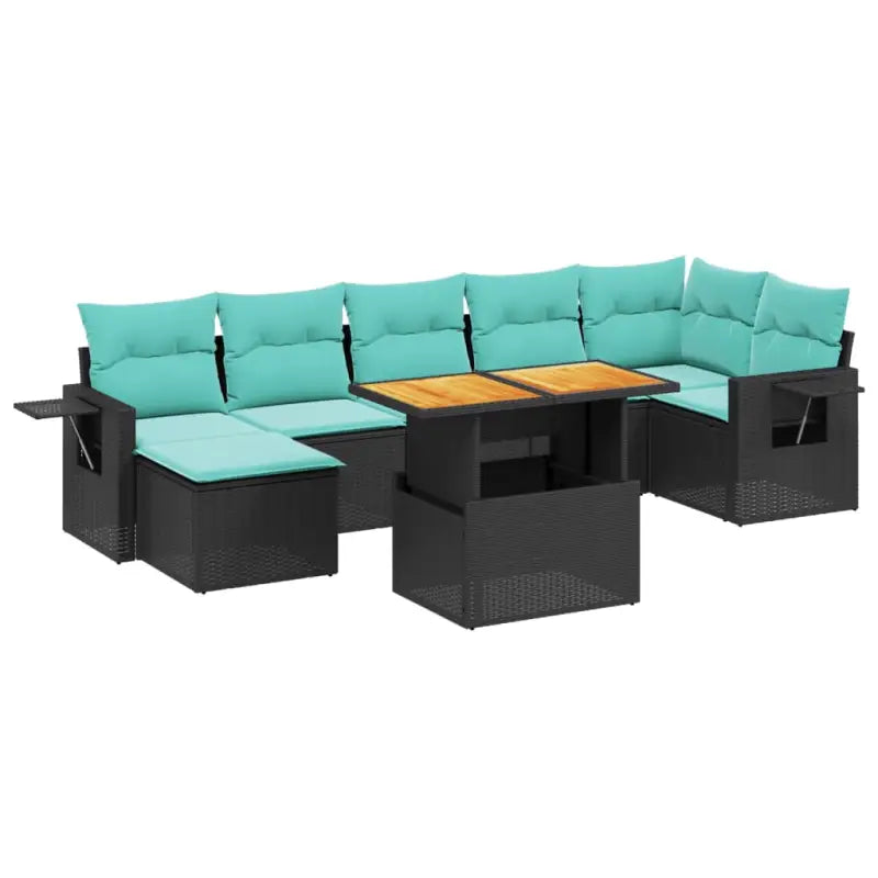 Lounge tuinsets met zwart materiaal en gepoedercoat staal afmetingen - Tuinsets