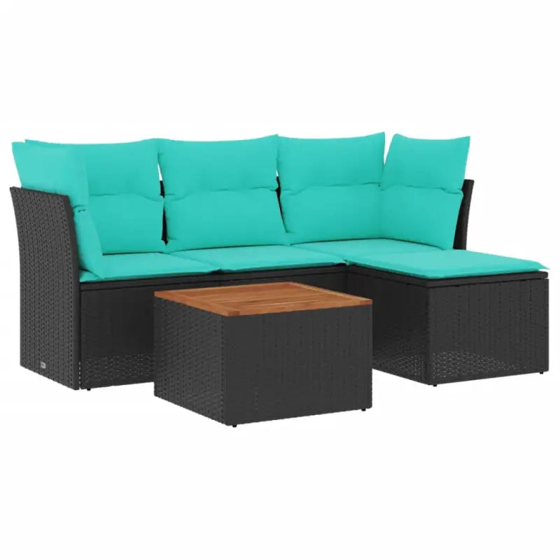 Lounge tuinsets van gepoedercoat staal in zwart materiaal voor buitengebruik - Tuinsets