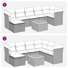 Lounge tuinsets van gepoedercoat staal voor comfortabel buiten genieten - Grijs - Tuinsets