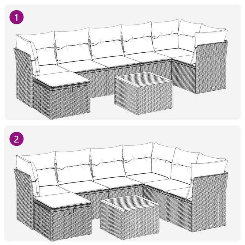 Lounge tuinsets van gepoedercoat staal voor comfortabel buiten genieten - Grijs - Tuinsets