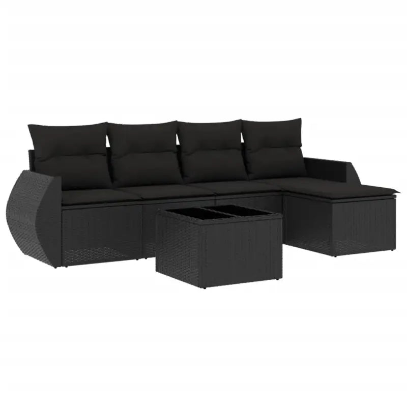Lounge tuinsets van zwart materiaal en gepoedercoat staal met ideale afmetingen - Tuinsets