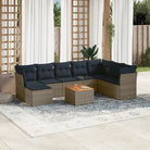Lounge tuinsets van zwart materiaal met gepoedercoat staal afmetingen - Grijs - Tuinsets