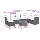 Lounge tuinsets van zwart materiaal met gepoedercoat staal afmetingen - Tuinsets