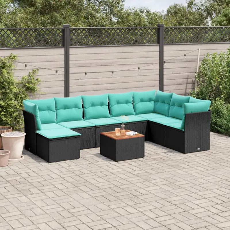 Lounge tuinsets van zwart materiaal met gepoedercoat staal afmetingen - Tuinsets