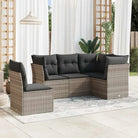 Lounge tuinstoel in beige materiaal met gepoedercoat staal afmetingen - Lichtgrijs / Zonder tafel - Tuinsets
