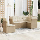 Lounge tuinstoel in beige materiaal met gepoedercoat staal afmetingen - beige en crèmekleurig / Zonder tafel - Tuinsets