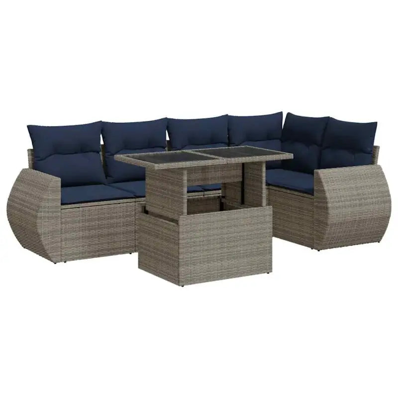Lounge tuinstoel met waterdichte tas en grijs gepoedercoat staal - Grijs / met opbergruimte - Tuinsets