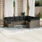 Lounge tuinstoelen in grijs materiaal en gepoedercoat staal afmetingen - Tuinsets