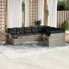 Lounge tuinstoelen in grijs materiaal en gepoedercoat staal afmetingen - Lichtgrijs - Tuinsets