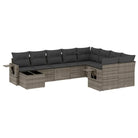 Lounge tuinstoelen in grijs materiaal en gepoedercoat staal afmetingen - Tuinsets