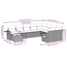 Lounge tuinstoelen in grijs materiaal en gepoedercoat staal afmetingen - Tuinsets