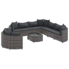Lounge tuinstoelen set met grijs materiaal en gepoedercoat staal - Tuinsets