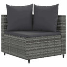 Lounge tuinstoelen set met grijs materiaal en gepoedercoat staal - Tuinsets