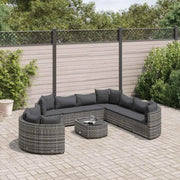 Lounge tuinstoelen set met grijs materiaal en gepoedercoat staal - Tuinsets
