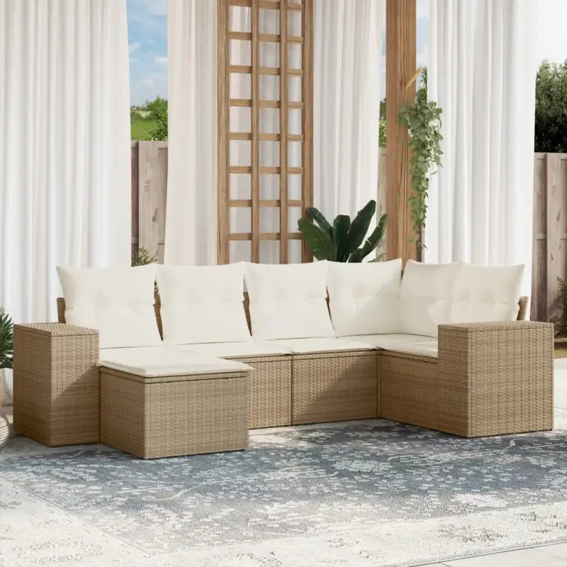 Lounge tuinstoelset in beige materiaal met gepoedercoat staal afmetingen - Tuinsets