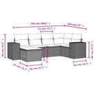 Lounge tuinstoelset in beige materiaal met gepoedercoat staal afmetingen - Tuinsets