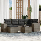 Lounge tuinstoelset in beige materiaal met gepoedercoat staal afmetingen - grijs en donkergrijs / Met tafel - Tuinsets