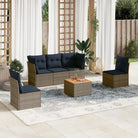 Lounge tuinstoelset met poly rattan en gepoedercoat staal afmetingen - Grijs - Tuinsets