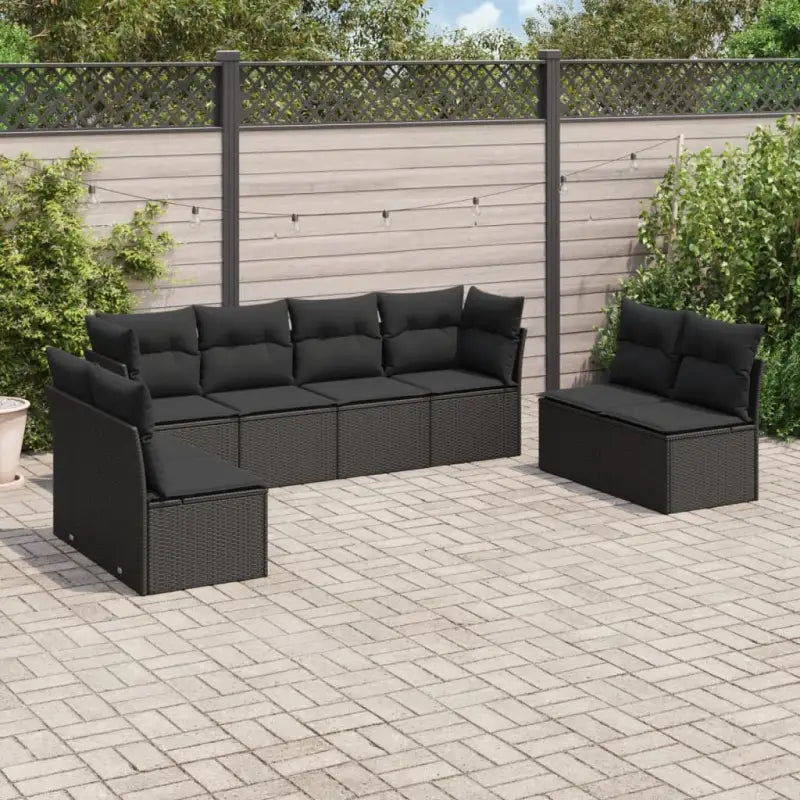Lounge tuinstoelset van poly rattan met comfortabele zitervaring - Zwart / Zonder tafel - Tuinsets