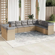 Lounge tuinstoelset van poly rattan met waterdichte tas en gepoedercoat staal - Tuinsets