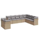 Lounge tuinstoelset van poly rattan met waterdichte tas en gepoedercoat staal - Tuinsets