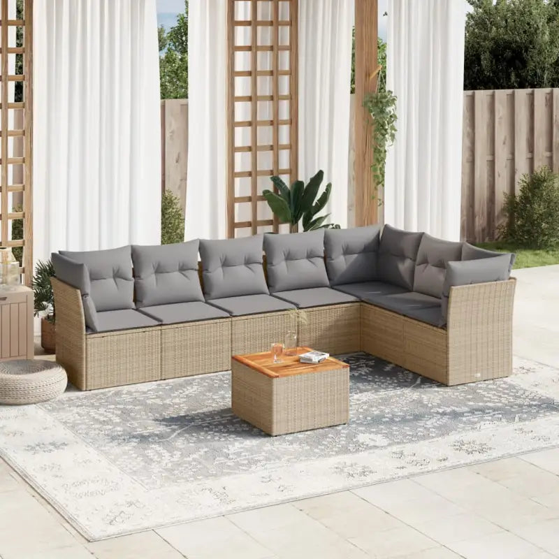 Lounge tuintafel set met poly rattan en gepoedercoat staal afmetingen - Tuinsets