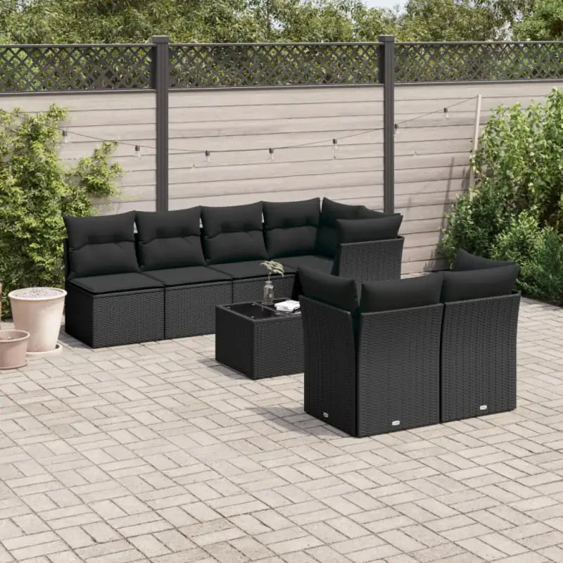 Lounge tuintafel set met waterdichte tas en zwart materiaal - Tuinsets